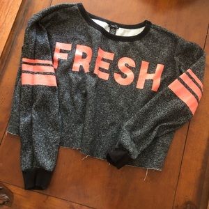Cropped Ringer Graphic Sweatshirt Fresh Rue21